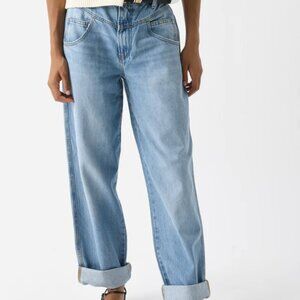 FRAME 90s Utility Loose High-Rise Straight-Leg Jeans